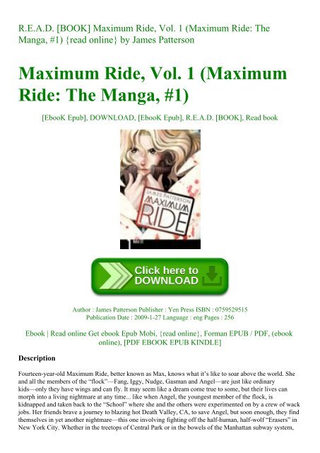 Maximum Ride Manga Volume 1 Read Online R.E.A.D. [BOOK] Maximum Ride Vol. 1 (Maximum Ride The Manga #1) {read