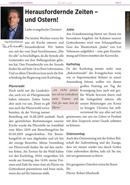 evangelischer gemeindebote 1/2019