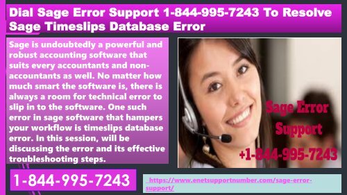 Sage Error Support +1-844-995-7243