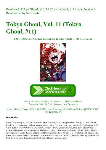 Read book Tokyo Ghoul  Vol. 11 (Tokyo Ghoul  #11) Download and Read online by Sui Ishida