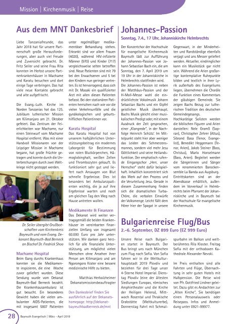 Bayreuth Evangelisch Ausgabe 2 Maerz/April 2019