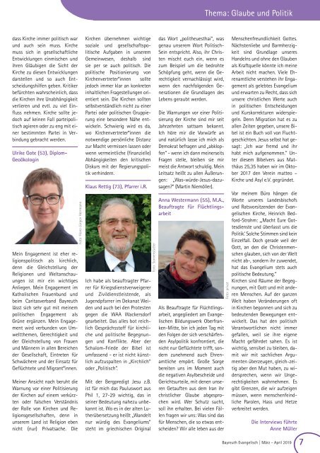 Bayreuth Evangelisch Ausgabe 2 Maerz/April 2019