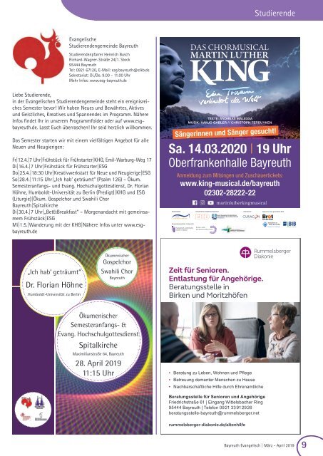 Bayreuth Evangelisch Ausgabe 2 Maerz/April 2019