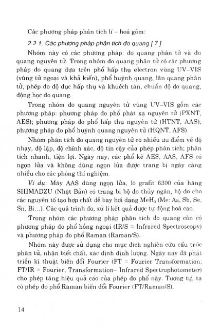 Các phương pháp phân tích công cụ trong hóa học hiện đại