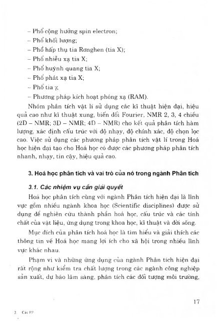 Các phương pháp phân tích công cụ trong hóa học hiện đại