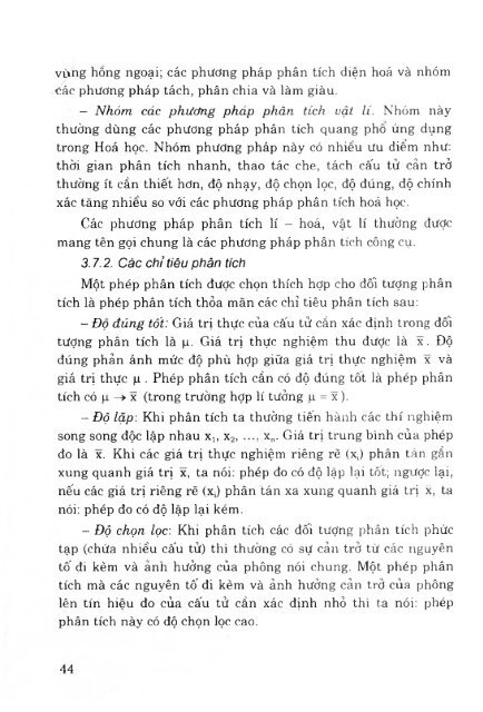 Các phương pháp phân tích công cụ trong hóa học hiện đại