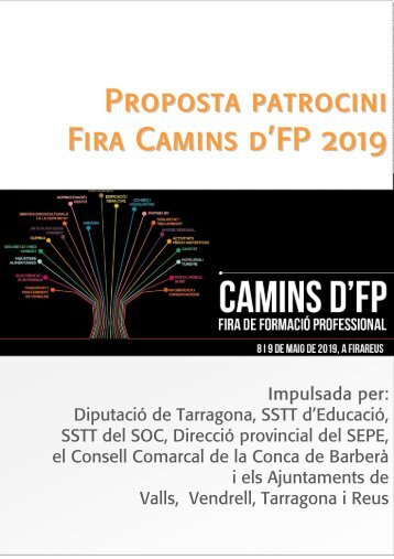 Dossier patrocini Camins d'FP 2019