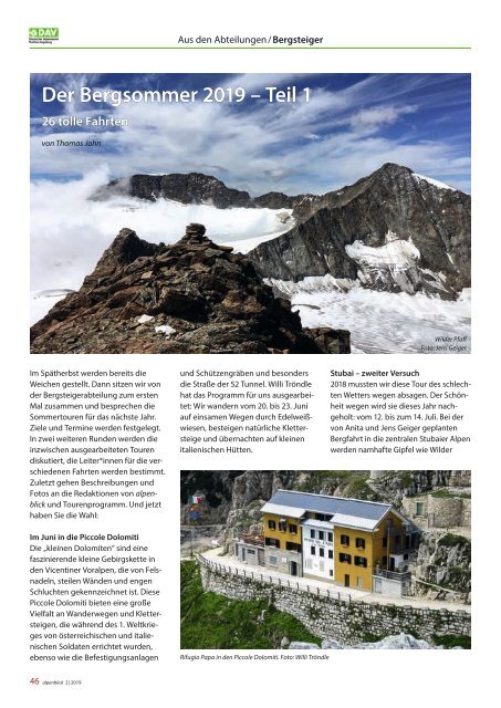 alpenblick, Ausgabe 2/2019