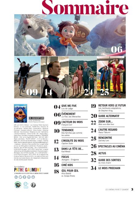 Les Cinémas Pathé Gaumont - Le mag - Avril 2019