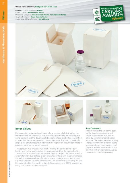 Pro Carton ECMA Award Brochure 2015