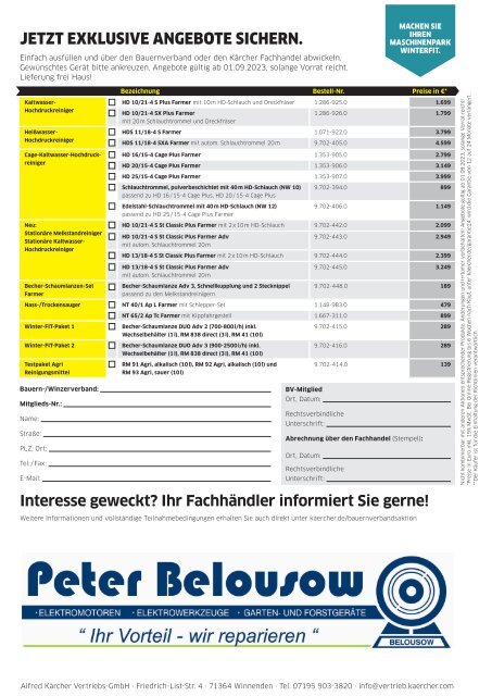 Aktuelle Aktion - Bei Peter Belousow