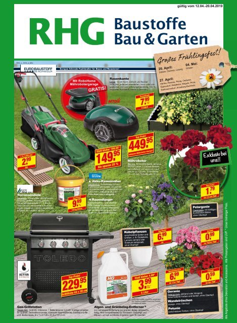RHG Baustoffe Bau und Garten 12.04.2019