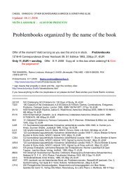 Problembooks organized by the name of the book - Arena