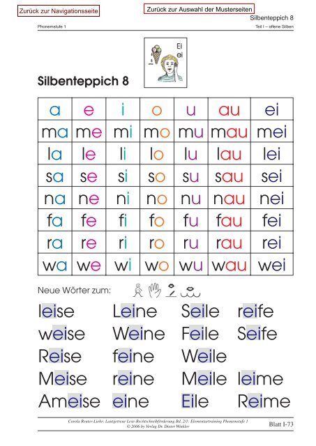 Silbenteppich 8 - Dr. Dieter Winkler Verlag