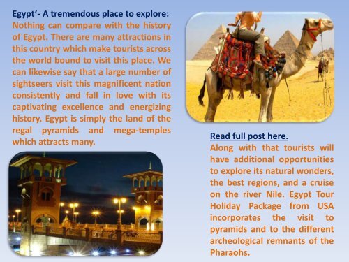 Book Egypt Tour Holiday Packages From USA According To Your Budget
