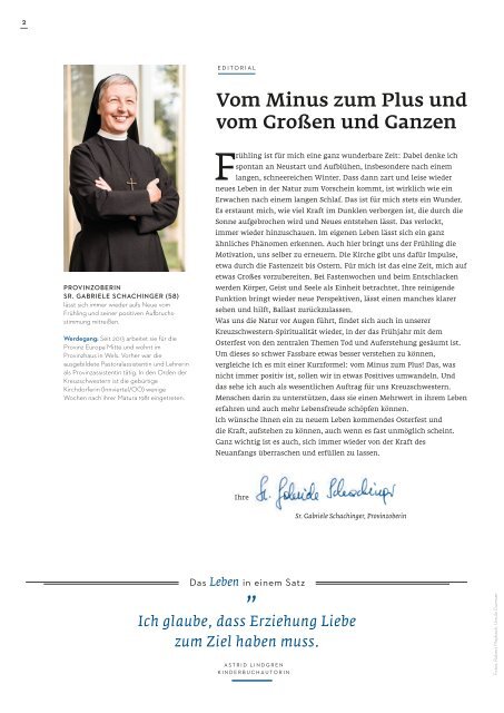 Kreuzschwestern-Magazin Ausgabe 1_2019