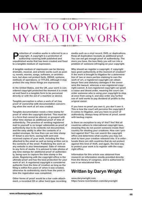 Write Away Magazine - April