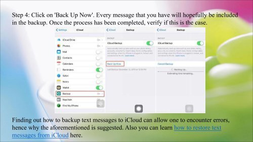 How to Backup Messages on iPhone