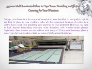 3.52mm Multi Laminated Glass in Cape Town Providing an Efficient Covering for Your Windows-converted