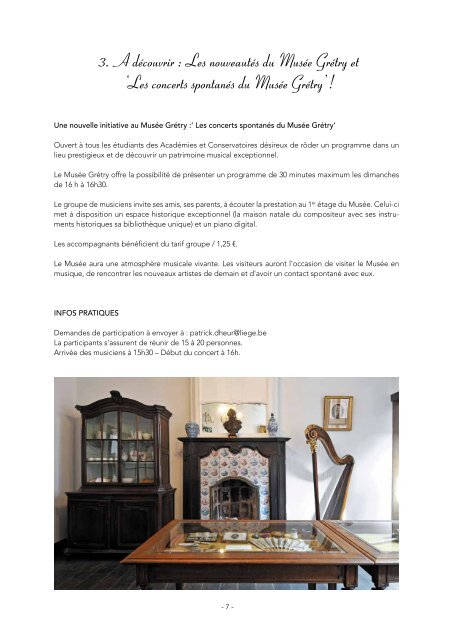 Musée Grétry - Saison 2019