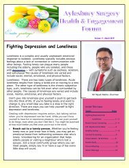 Aylesbury Surgery Health and Engagement Newsletter Volume  11- March 2019..