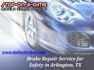 Brake Repair Service for Safety in Arlington, TX  