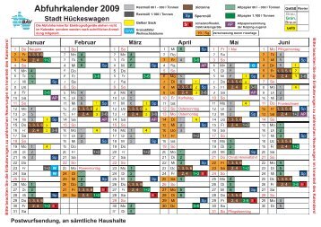 Abfuhrkalender 2009 Stadt Hückeswagen - Bergischer ...