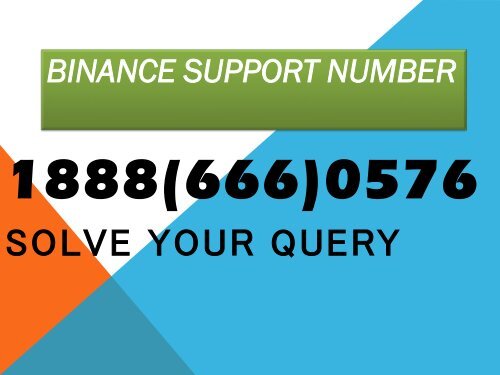 binance call center number
