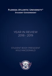 Student Government Year In Review 2018-2019