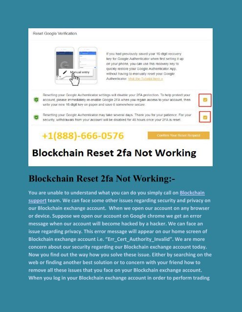 Blockchain Reset 2fa Fix By Our Blockchain Customer Support Phone Number@1W