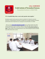 Paramedical Institutes in Delhi