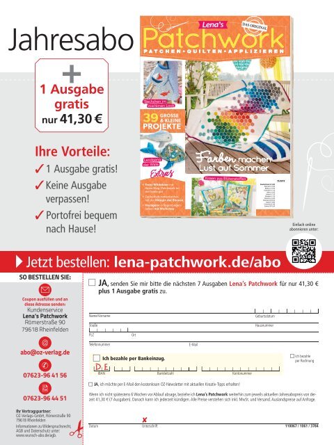 Lena´s Patchwork Nr. 75 - Blick ins Heft