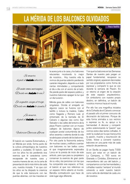 Revista Semana Santa de Mérida 2019