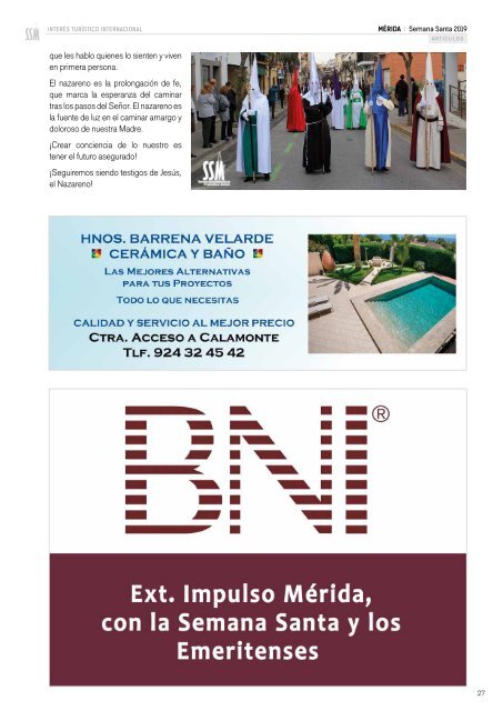 Revista Semana Santa de Mérida 2019