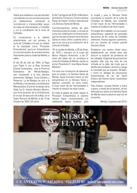 Revista Semana Santa de Mérida 2019