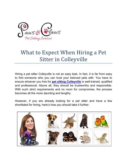 Hire Professional Pet Sitter in Colleyville
