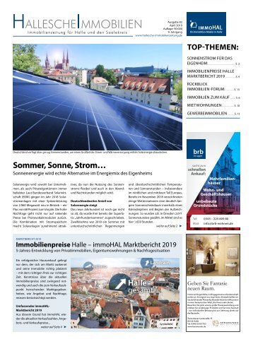 Hallesche Immobilien Zeitung 82 April 2019 immoHAL