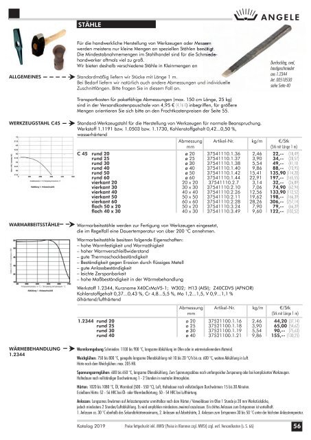 Angele Schmiedetechnik Katalog 2019