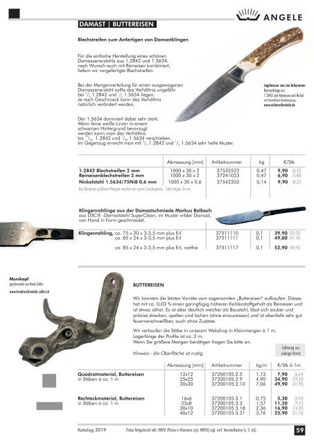 Angele Schmiedetechnik Katalog 2019