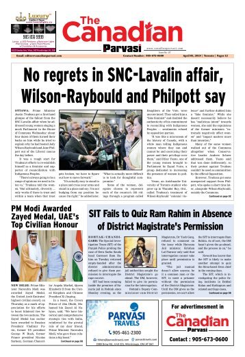 The Canadian Parvasi - Issue 87