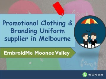 Promotional clothing and Branding uniform supplier