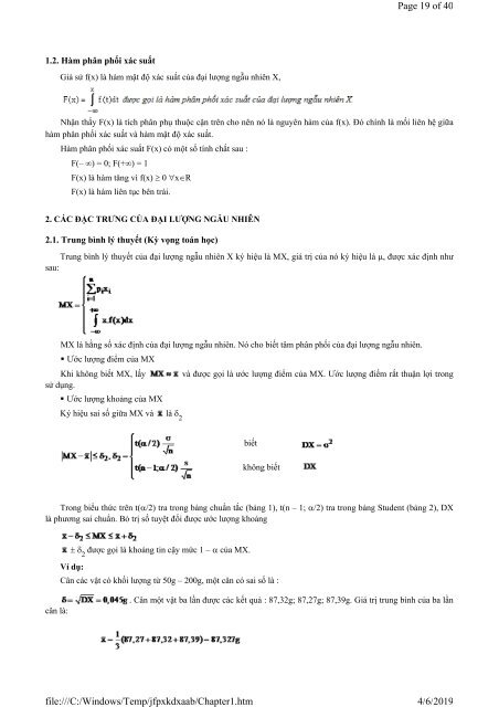 Xác suất thống kê Đặng Đức Hậu (cb) Trường Đại học Y Hà Nội, 2008