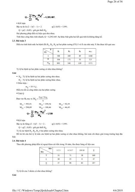 Xác suất thống kê Đặng Đức Hậu (cb) Trường Đại học Y Hà Nội, 2008