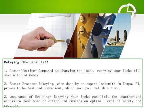 Rekeying - The Benefits!! SLS Locksmith Services