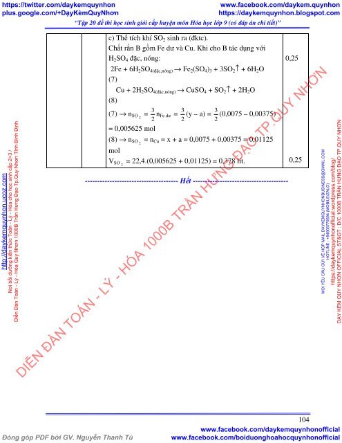 Tập 26 đề thi học sinh giỏi cấp huyện + tỉnh môn Hóa học lớp 9 (có đáp án chi tiết)