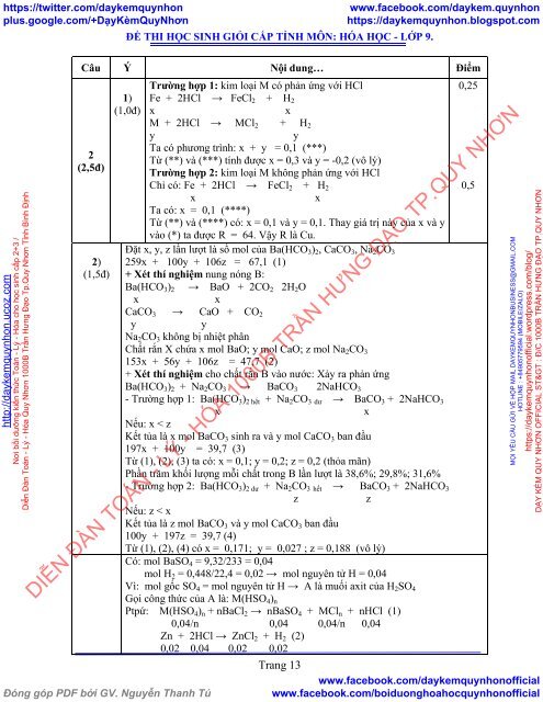 Tập 26 đề thi học sinh giỏi cấp huyện + tỉnh môn Hóa học lớp 9 (có đáp án chi tiết)