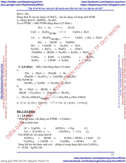 Tập 26 đề thi học sinh giỏi cấp huyện + tỉnh môn Hóa học lớp 9 (có đáp án chi tiết)