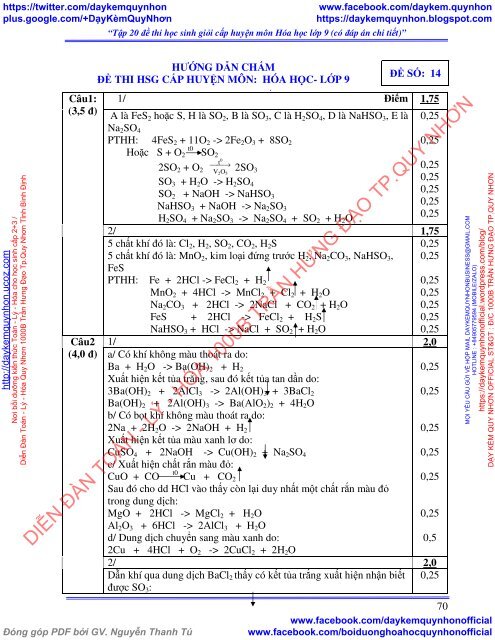 Tập 26 đề thi học sinh giỏi cấp huyện + tỉnh môn Hóa học lớp 9 (có đáp án chi tiết)