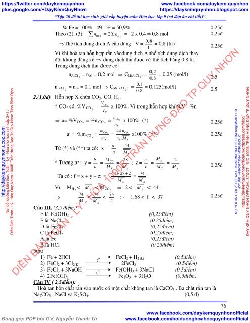 Tập 26 đề thi học sinh giỏi cấp huyện + tỉnh môn Hóa học lớp 9 (có đáp án chi tiết)