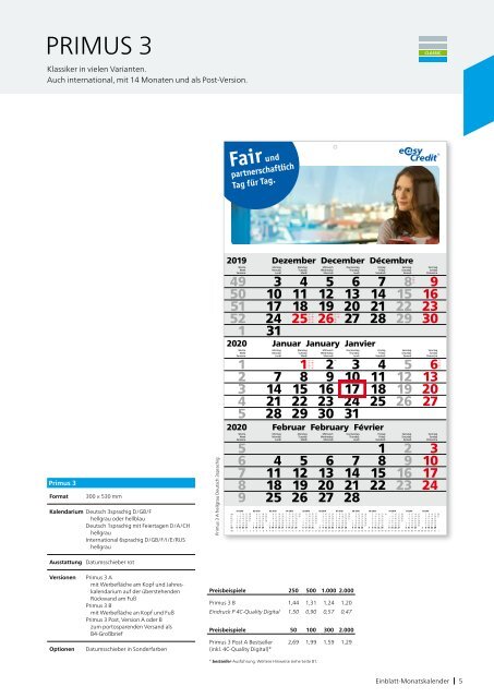 Werbekalender, Kalender als Werbemittel, individuell bedruckt, in Ihrem Design